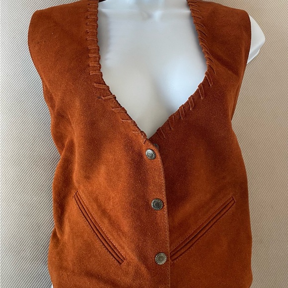 Rust suede vest - Picture 2 of 5